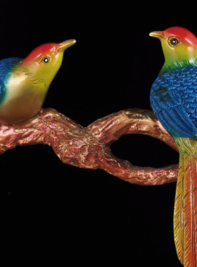 彩铜葫芦摆件福满江山客厅装饰品