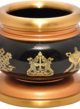 纯铜线香插摆件工艺品供财神