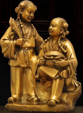 合铜摆件闺蜜结婚礼物家居客厅