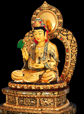 全铜鎏金菩萨寺庙供奉观音佛像