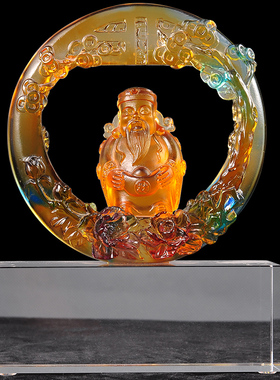 琉璃家居客厅玄关礼品福禄寿三星