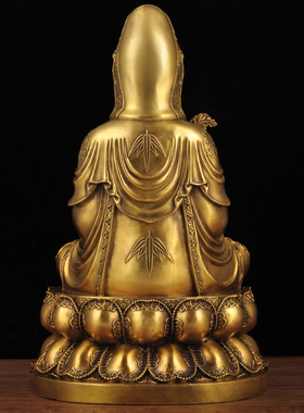 黄铜观音摆件柳枝南海佛堂