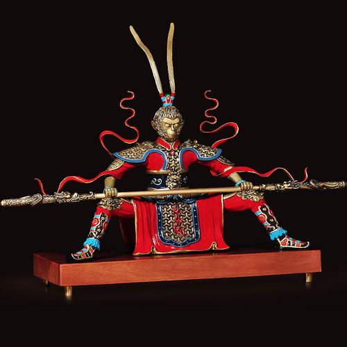 齐天大圣孙悟空摆件全铜斗战胜佛客厅装饰品创意大圣归来工艺品 - 图1