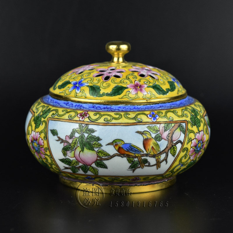 北京景泰蓝熏香炉盘香铜胎画珐琅檀香禅香北京特色手工艺摆件礼品,淘宝优惠券,粉丝福利购,淘宝优惠卷