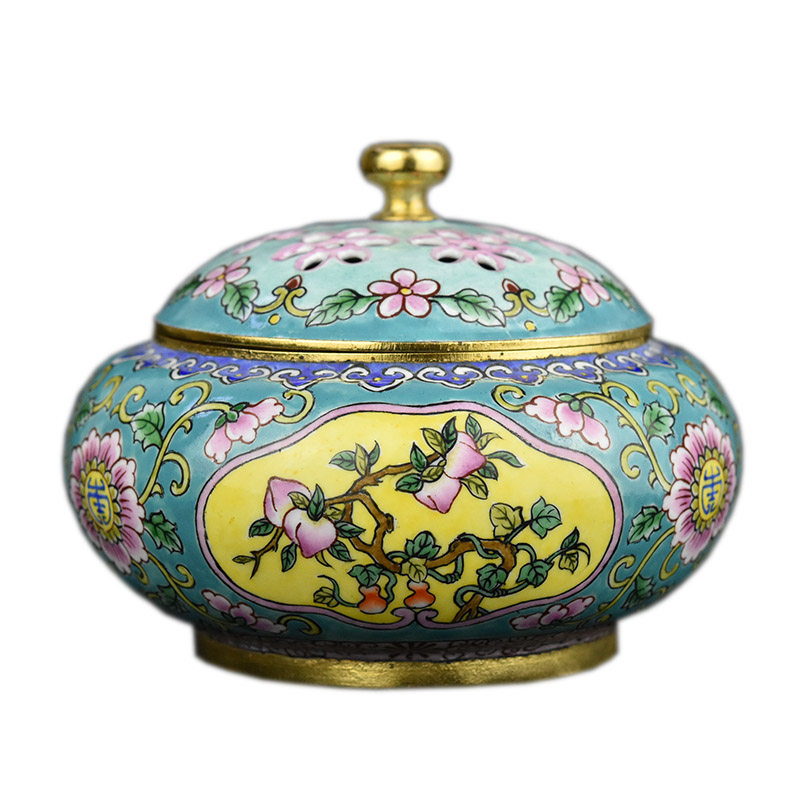 北京景泰蓝熏香炉盘香铜胎画珐琅檀香禅香北京特色手工艺摆件礼品,淘宝优惠券,粉丝福利购,淘宝优惠卷