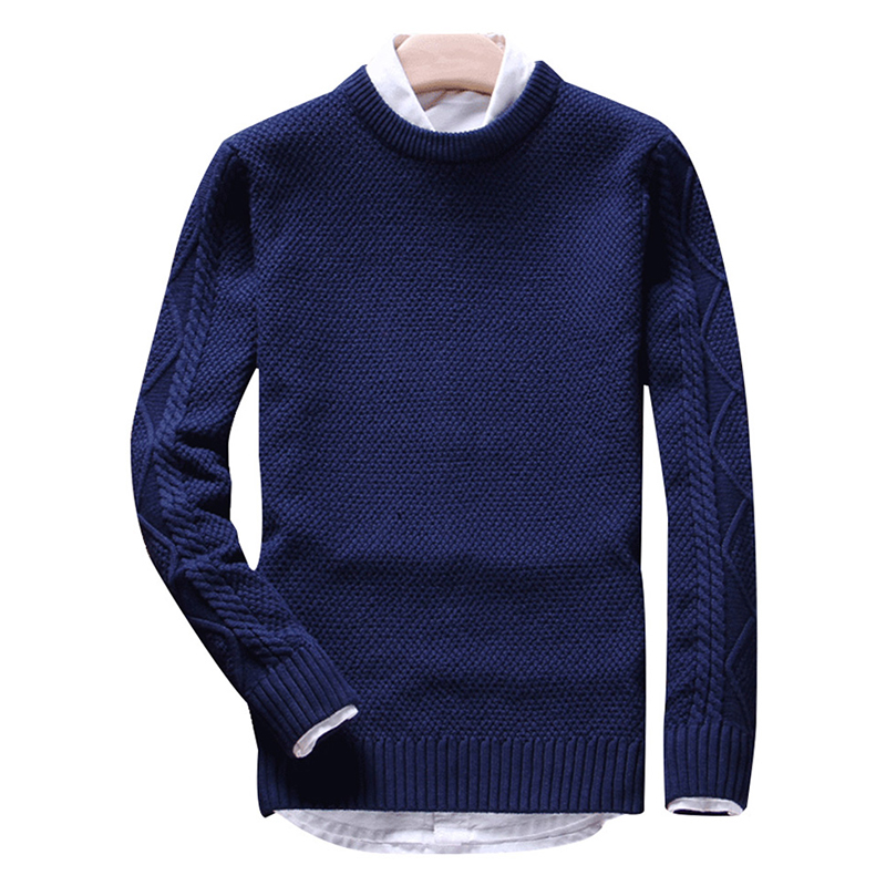 高领男士修身韩版潮流春秋款针织衫 北极绒然成针织衫/毛衣