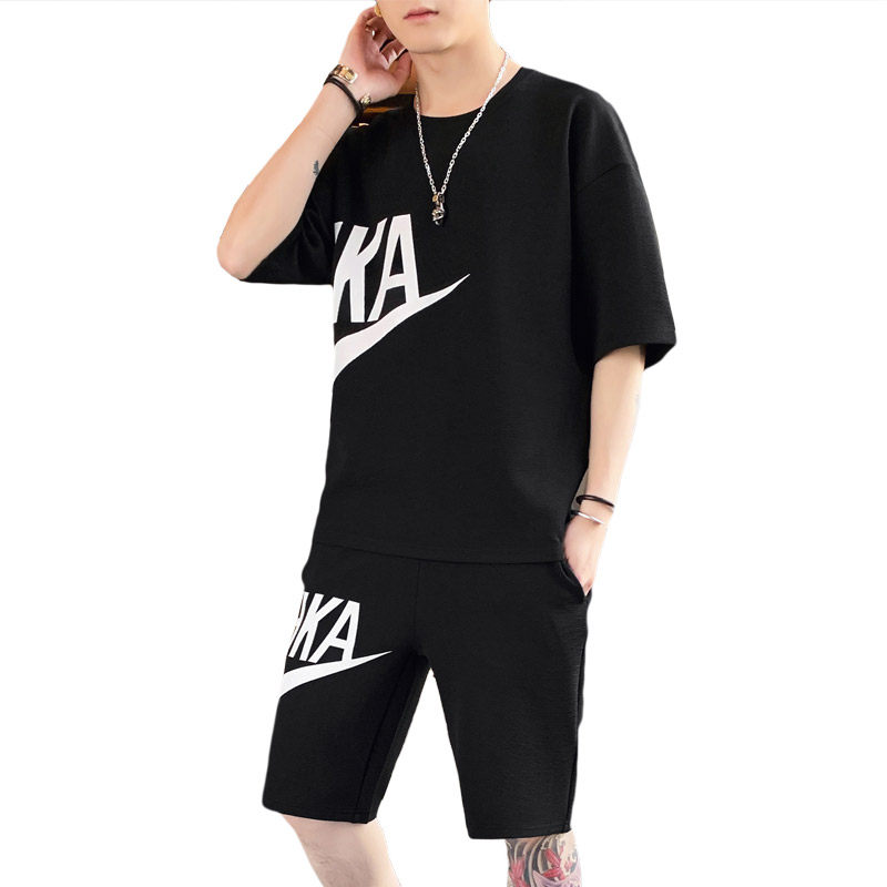 夏季短袖t恤男生篮球衣服宽松 北极绒然成T恤