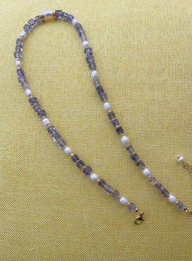 欧美天然石淡水珍珠项链