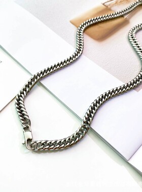 欧美几何简约嘻哈ins小众古巴项链 酷潮 chell潮流不掉色钛钢项链