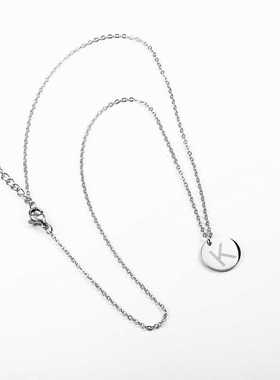 可定制！欧美圆片diy定做项链