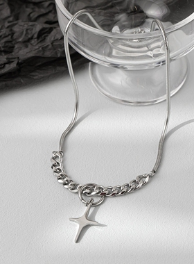 钛钢不掉色吊坠古巴项链男女 ins潮欧美街头嘻哈卫衣链子配饰