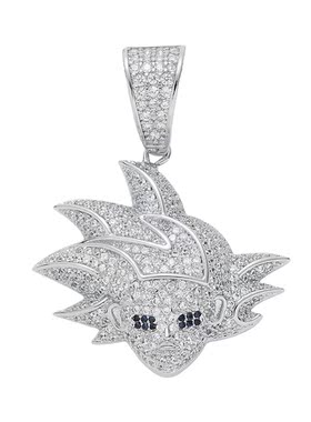 欧美嘻哈饰品超级赛亚人七龙珠卡卡罗特孙悟空卡通动漫人物吊坠