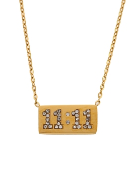 欧美ins摩登简约百搭毛衣链饰品 不锈钢矩形铸造11:11猪鼻链项链