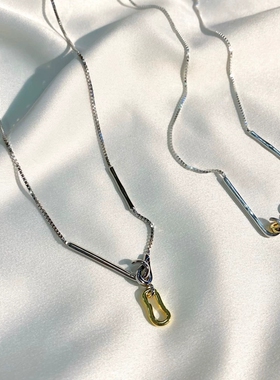 双拼色元素项链ins风冷淡风