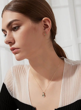 欧美简约ins风S925纯银项链学生小清新锁骨链女o字链颈链