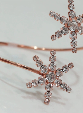 亚马逊时尚水钻六芒星手镯个性百搭创意开口手臂镯手链女bracelet