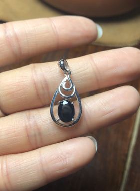 天然无烧925银简单大方克拉吊坠