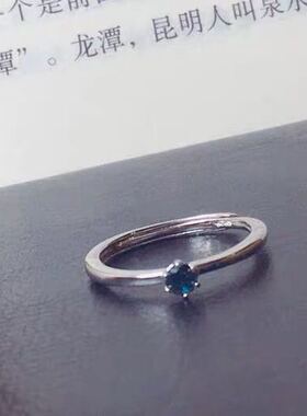 迷你耳钉山东纯银镀18k四爪戒指