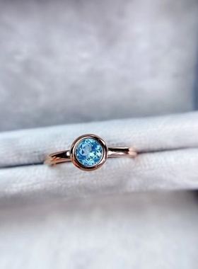 纯银托帕石戒指时尚款风项链坠