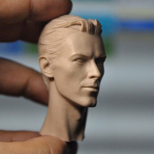 1/6 大卫鲍伊 吉良吉影原型 宝爷 兵人配件 头雕白模 David Bowie - 图0
