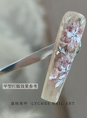 荔枝Nail｜单号！！长直梯打版高透甲片  只有一个型号尺寸