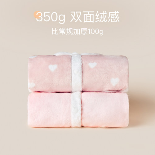 rosetree女童珊瑚绒睡衣儿童冬季加厚款法兰绒女孩宝宝家居服套装 - 图1