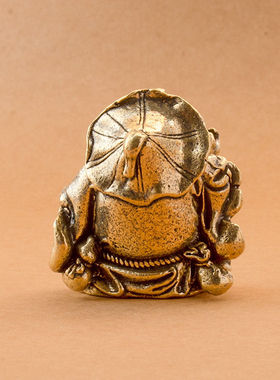 纯黄铜做旧蛤蟆大师摆件家居客厅书房桌面复古小摆件装饰茶宠礼品