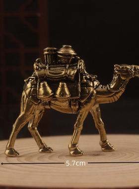 沙漠行者骆驼摆件旅游工艺品纪念品家居桌面摆件沙漠骆驼黄铜茶宠