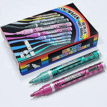 Snowman metal color series paint pen MP12 sparkling speed dry waterproof and sundry plating effect high temperature resistant dazzling 2mm