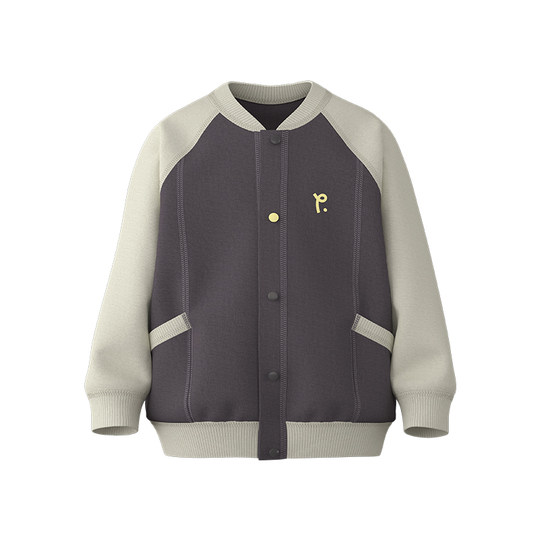 papa爬爬春季儿童外套男女童棒球夹克上衣户外运动休闲