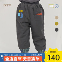 papa climbing the new winter children pants clip cotton male and female baby go out 100 for a casual long pants foreign air