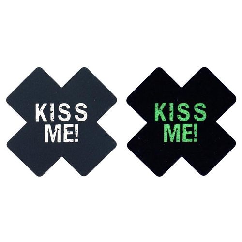 十字形透气夜光乳贴 X乳贴 文案情趣胸贴防走光防凸点 魅魔纹身贴 - 图3