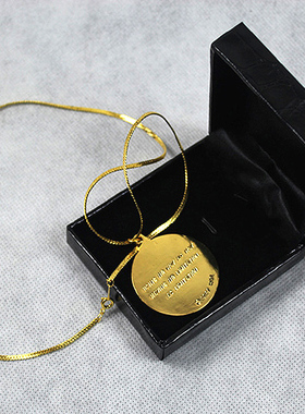 李小龙经典太极项链镀K金项链龙哥亲自设计截拳道项链纪念品