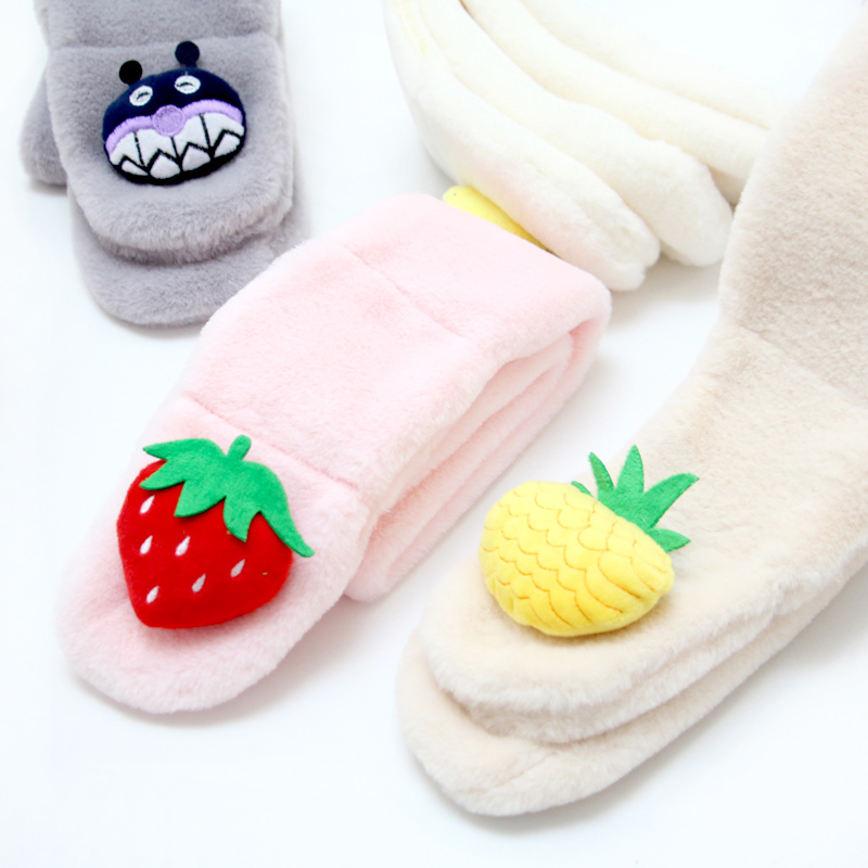 儿童围巾秋冬季保毛绒围脖韩版女童男童幼儿柔软人酷E族脖套潮,淘宝优惠券,粉丝福利购,淘宝优惠卷