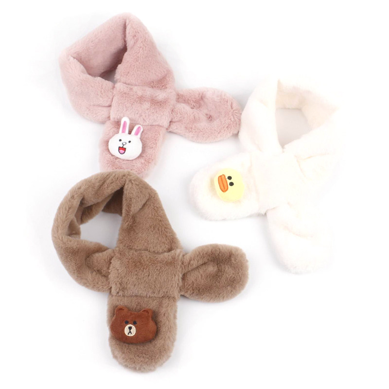 儿童围巾秋冬季保毛绒围脖韩版女童男童幼儿柔软人酷E族脖套潮,淘宝优惠券,粉丝福利购,淘宝优惠卷