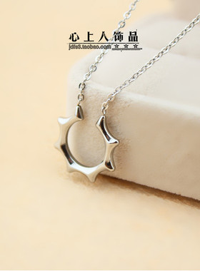 韩剧风轻奢小众钛钢玫瑰金锁骨链