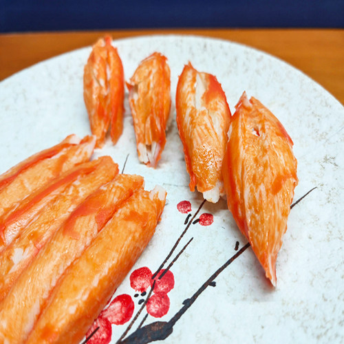 寿司蟹柳 蟹香鱼柳寿司材料包装蟹味蟹腿即食纪文力二味蟹棒10条 - 图2