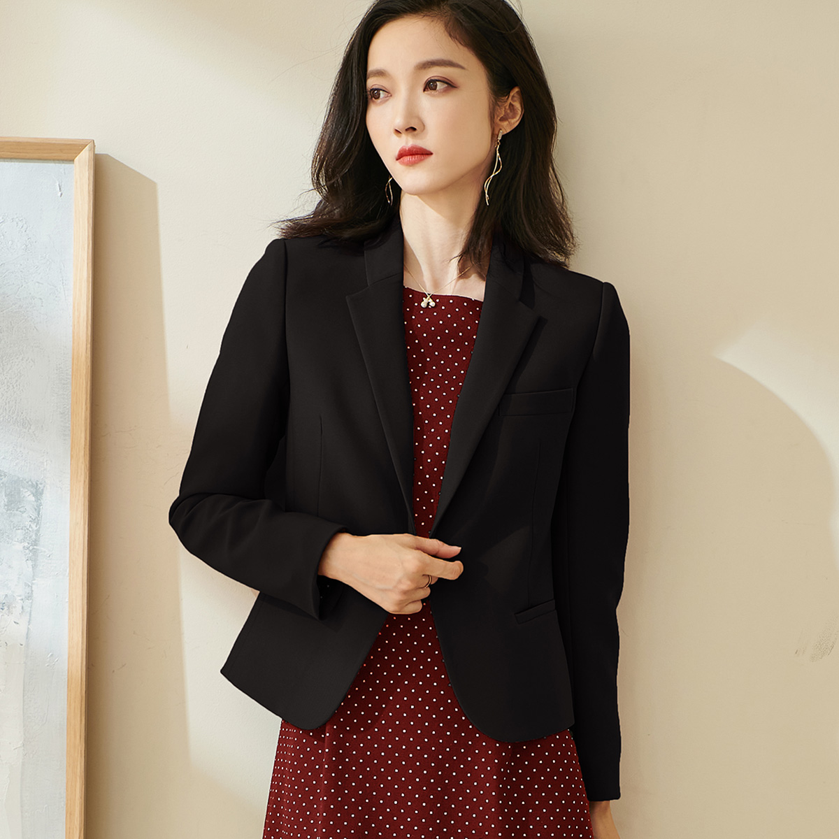 米思阳2022秋季新款职业小个子高级 思阳服饰西装