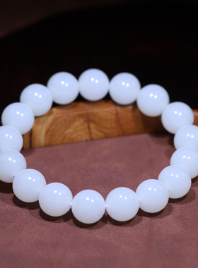 玉秀和田玉圆珠手串定制手饰