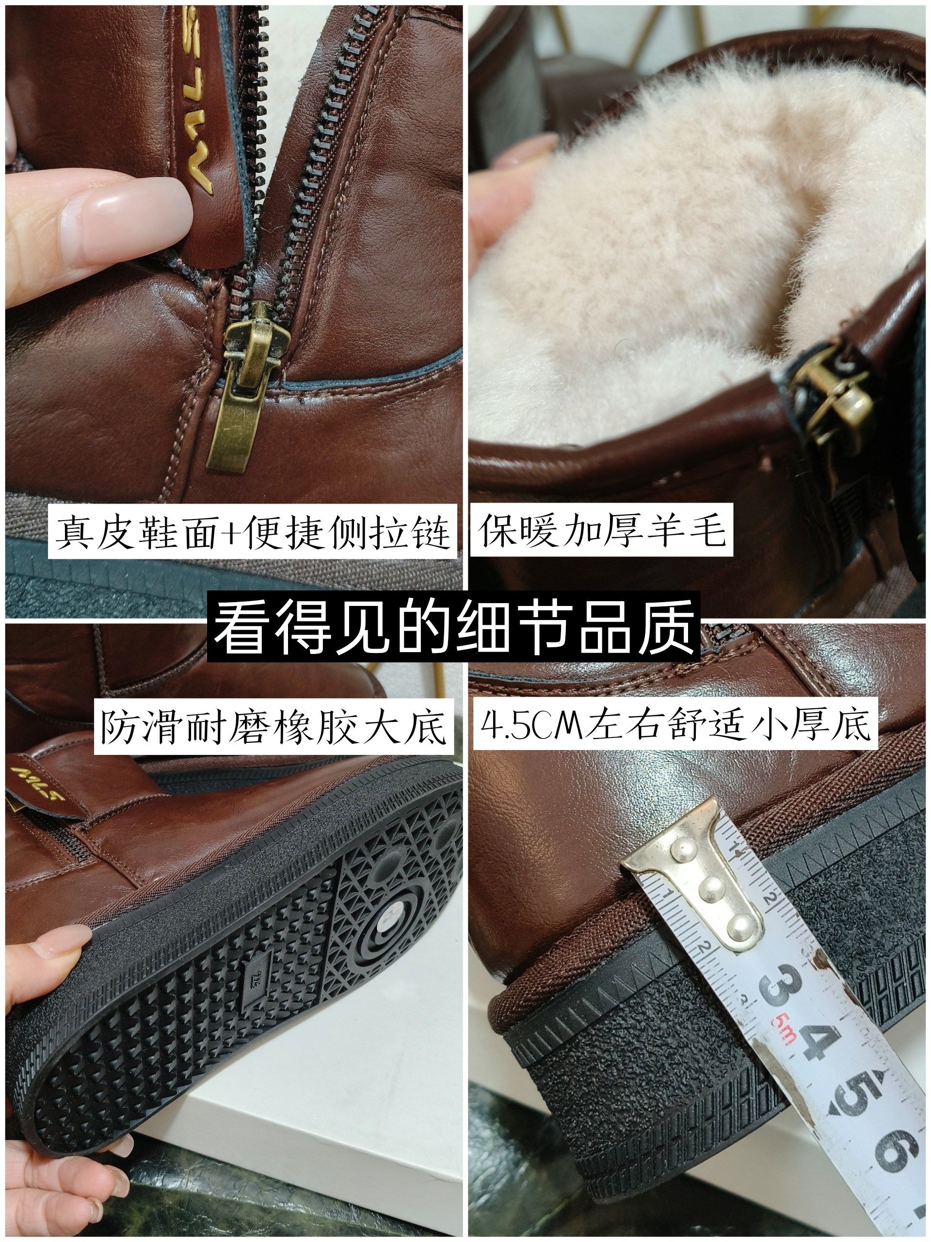 断码捡漏真皮保暖雪地靴女2025冬季新款加绒加厚短靴防滑面包棉鞋,淘宝优惠券,粉丝福利购,淘宝优惠卷