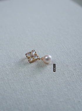 天然无优化珍珠s925银吊坠万能扣女百搭项链