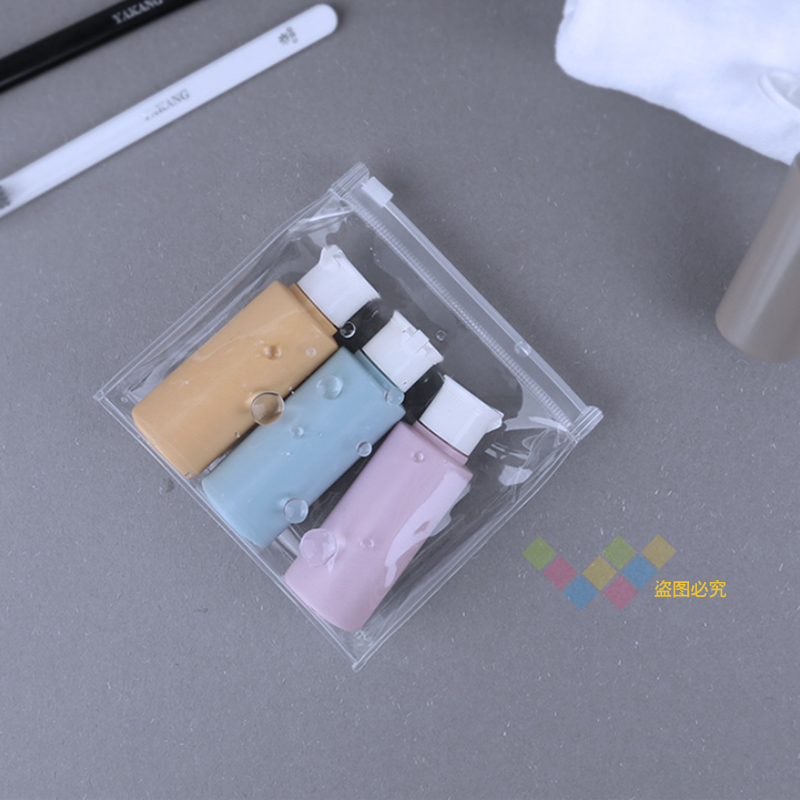 透明pvc化妆包洗漱包化妆品小样收纳包拉链袋口红收纳袋便携袋子 - 图0