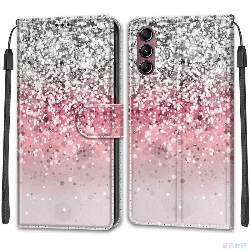 闪光粉适用GalaxyA04/A14/A24/A34/A54 5G三星翻盖手机壳4G S23皮套防摔保护套电话壳 - 图3