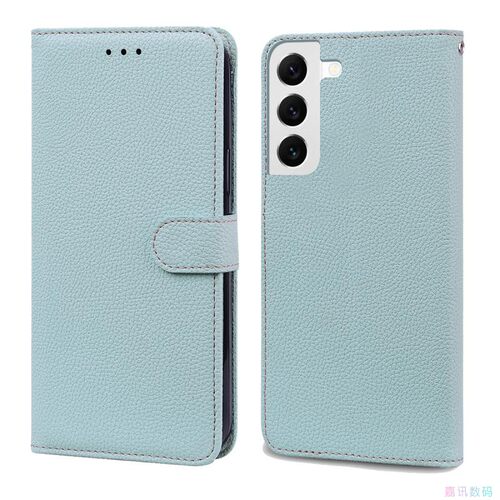 荔枝淡蓝适用Galaxy S24/S23/S22/S21/S20 Ultra三星翻盖手机壳Plus S10/S9/S8皮套防摔保护套男女电话壳 - 图3