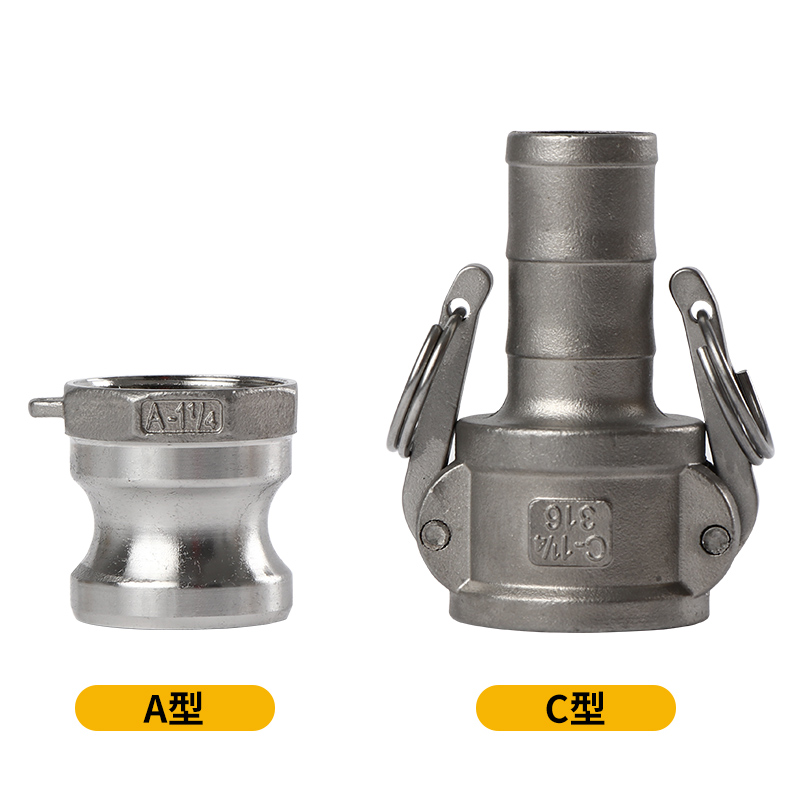 304不锈钢一寸水管快速接头柴油机扳把式水管钢管活接头水带C+A-图0