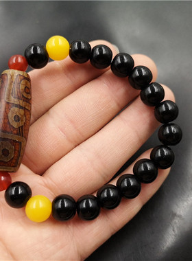 四海玉器天珠玛瑙手链西藏男士