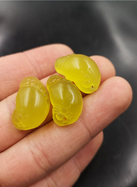 玉器冰种小脚丫吊坠知足常乐挂件