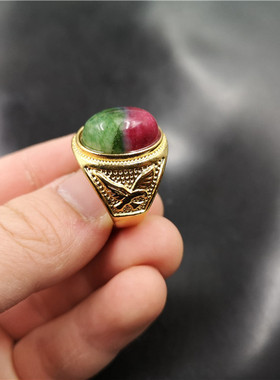 四海玉器真空电镀镶嵌男款红绿