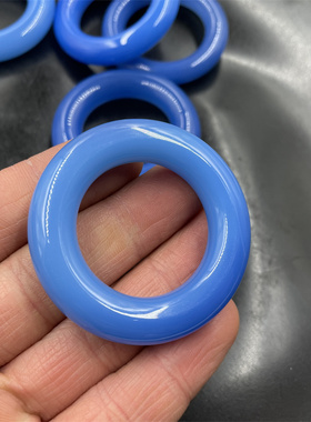 蓝色玉石玛瑙圆圈圆环