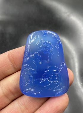 玉髓玛瑙山水牌子毛衣链